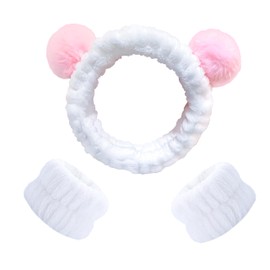 1 headband and 2 bracelets hair band cosmetics, make-up hair band, cosmetic hair band, make-up hair band, skincare hair band