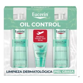 Eucerin Gel Limpiador Dermo Pure 2pzas-400ml + 1pza-75 Ml Mixta Día/noche