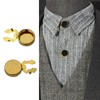 Haoyull 10pcs Brass Round Cuff Button Cover Cuff Links for