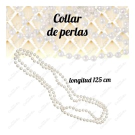 Collar Perlas Charleston Accesorio Vintage Disfraz