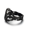 PAMTIER Men's Stainless Steel Skull Ring Gothic Vampire Skeleton Bloody