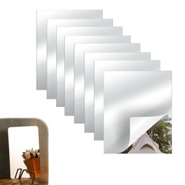 8 Pack 6.3 × 4 inch Acrylic Mirror Sheet, 0.06in Thick Non Glass Mirror, Mini Square Mirrors, Shatterproof Kids Acrylic Safety Mirror for School Science Mirrors for Classroom Home Bedroom Gym