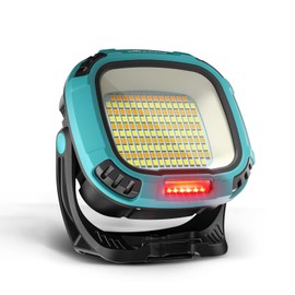 WARSUN LED Rechargeable Work Light, 3300 Lumen COB Portable Flood Light, 180 Rotating Magnetic Base for Job Site Lighting, Car Repair and Emergency (Blue)