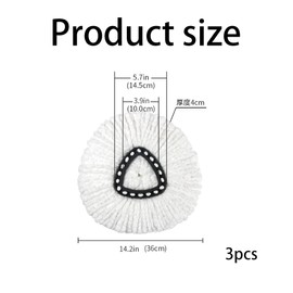 YOYEAH Set of 3 Mop Replacement Covers for Vileda 3-in-1 and Turbo Floor Mops, Machine Washable, Suitable for All Floor Types - Efficient Cleaning Without Residue