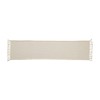 Mud Pie Fringe Table Runner, Off White, 18" x 72"