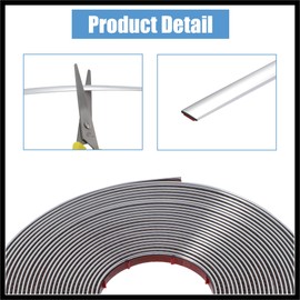 Hihaha 32ft Car RV Door Window Bumper Side Body Trim Strip 1/4" Silver Tone Durable Material