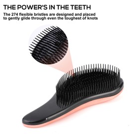 Detangling HairBrush for Tangle Free Hair - Best Glide Thru Detangler Brush for Women, Girls and Kids for Wet, Dry, Fine, Afro, Thick, Wavy, Curly or Thin Hair Types