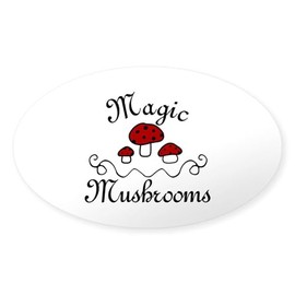CafePress Magic Mushrooms Sticker Oval Car Bumper Sticker