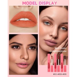 LYSdefeu Peel-Off Lip Stain Set – 3-piece tattoo lip tint with a matte finish. Long-lasting, waterproof, smudge-proof & non-stick formula. Perfect lip makeup gift for women.