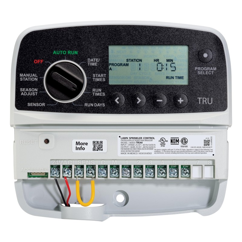 Rain Bird TRU6I Program-Based Indoor Irrigation Sprinkler Controller/Timer, WiFi Module