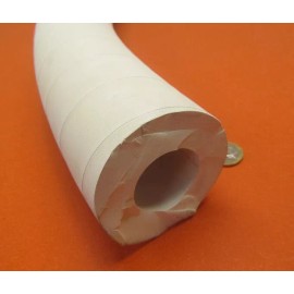 Unbranded Gum Rubber Tubing, 45 Shore A, Tan, 3.0" x 1 1/2" x 3/4" Wall x 2 Ft Length