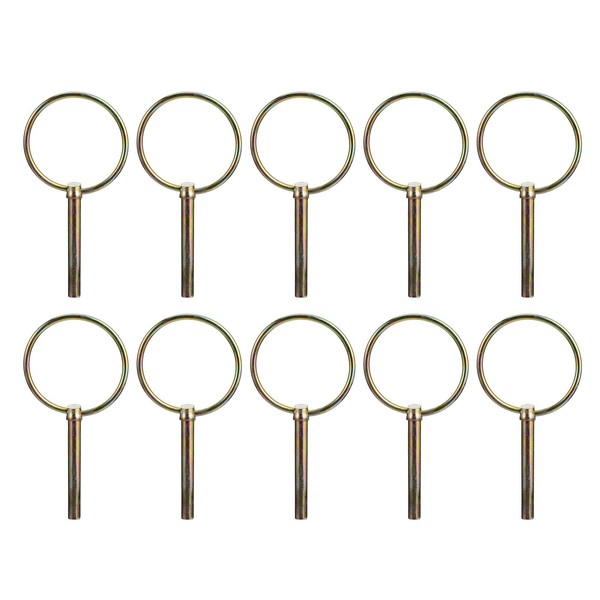 10 Pcs Lynch Pin Linch Pin with Ring Heavy Duty Lynch Pin for Farm Tractors- Industrial Fasteners