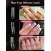 EBANKU Poly Gel Nail Forms Kit - 120PCS Reusable Square