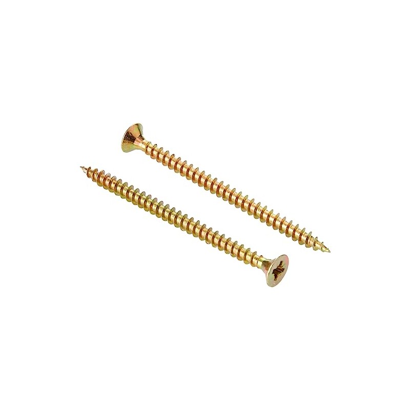 Kraftmann 80971 Pozidriv Pz2 Multi-Purpose Screws, Gold, 4.0 x 60