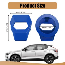 HQRNYP Car Engine Start/Stop Button Cover, Push to Start Button Cover, Zinc Alloy Car Push Button Start Cover Power Control Trim, Auto Accessory for Civic CRV XRV Challenger Charger CHR (Blue)