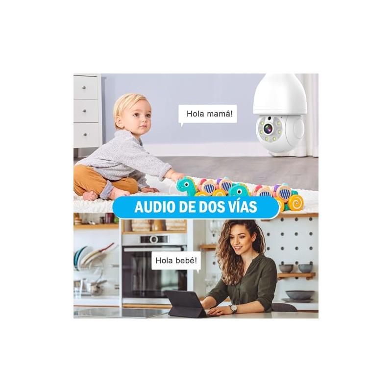 E T EASYTAO Q17 Cámara Foco WiFi 2MP 360° 2PCS