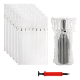 10 Pcs Wine Packing Air Cushioning Bags Wine Buffer Protective Bags Air Muscle Air Packing Air Cushion Shock Absorber with Pump