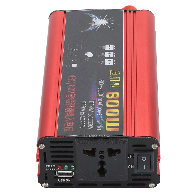 800W Solar Car Power Inverter DC48V 60V To AC220V Power