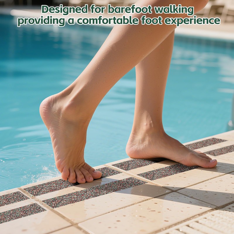 Haetyieh Pool Rubber Anti Slip Tape 2in x 15ft, Waterproof