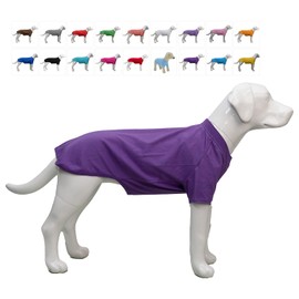 Lovelonglong Bulldog Clothes Dog Clothing Blank T-Shirt Tee Shirts for French Bulldog English Bulldog American Pit Bull Pugs 100% Cotton Skin Care Purple B-XL