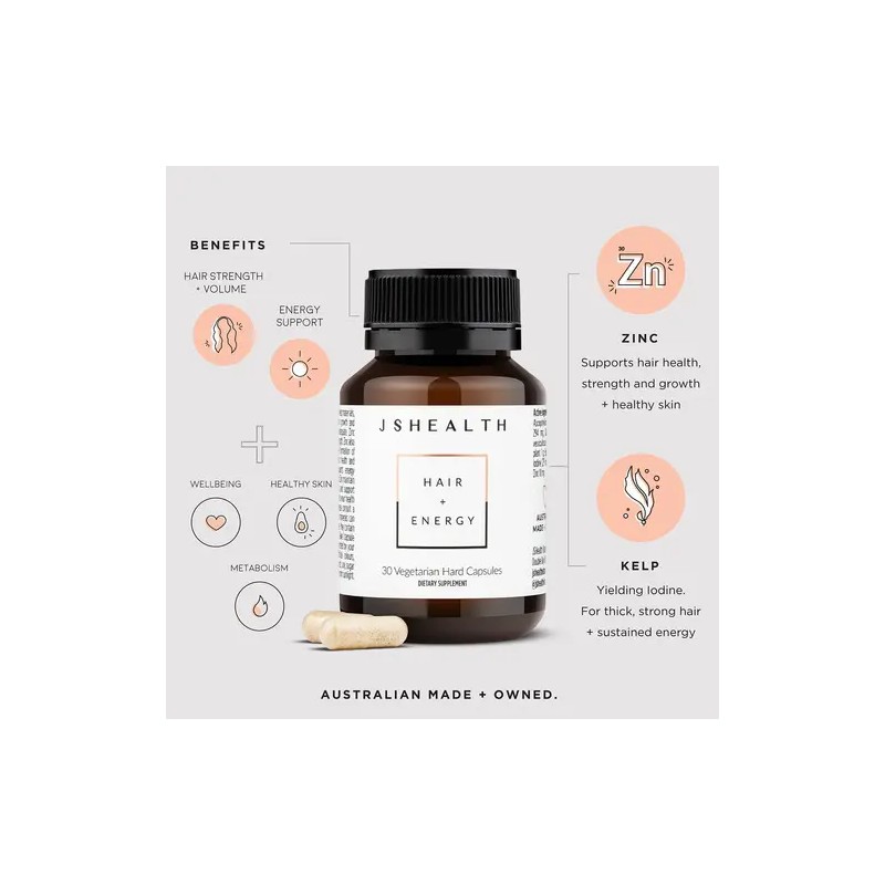 Jshealth Vitamins Hair And Energy Formula Vitaminas Crecimiento Cabello Energia