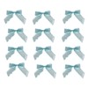 Pre-Tied Light Blue Organza Bows - 4 1/2" Wide, Set