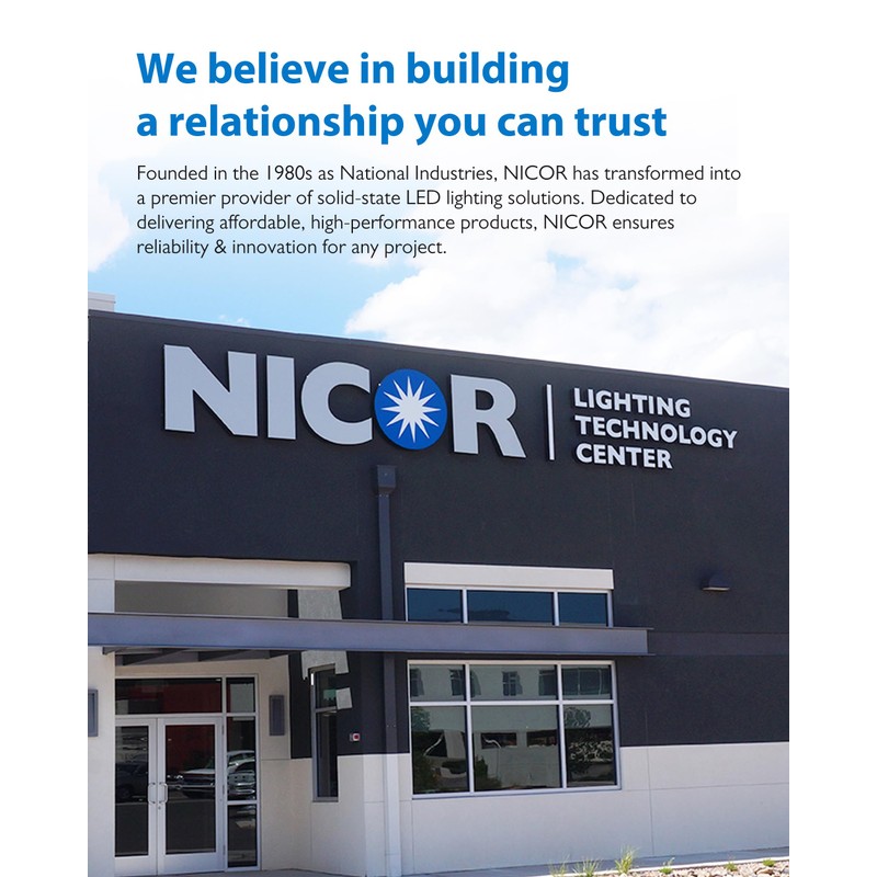 NICOR Lighting DSE 4-inch White Square Selectable LED Surface Mount