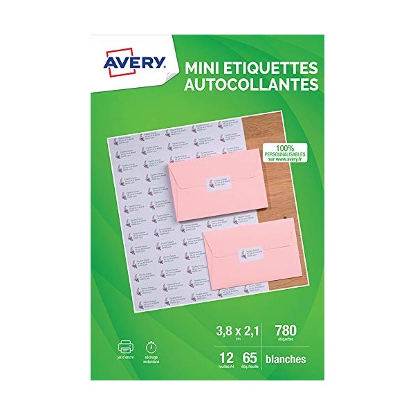Avery Mini Labels 38.1 x 21.2 mm Pack of 780