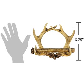 The Bridge Collection 6.75" Antlers Toilet Paper Holder - Antler Bathroom Decor Items - Antler Toilet Paper Holder for Home Decor - Hunting Home Decor