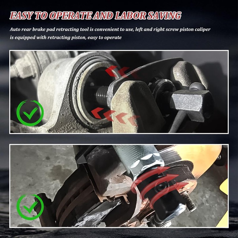 PACLVIO Car Brake Piston Wind Back Tool, Brake Caliper Piston