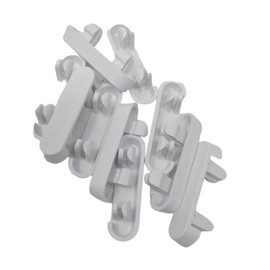 fiXte 10 x Window Drainage Cover Caps Weep Hole Covers for UPVC Windows RAL 9010 White