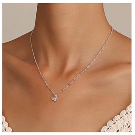 Cimenexe Bohemian Tiny Crystal Butterfly Pendant Necklace Silver Butterfly Choker Necklace Cz Butterfly Chain Necklace Small Butterfly Collar Necklace Jewelry for Women and Girls Gifts