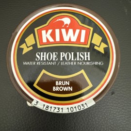 KIWI BROWN  2 PACK Leather Shoe Polish - Renews & Protects  50ml (1.69 Oz) Tin
