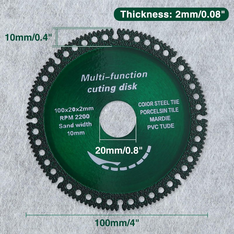 LEONTOOL 5 Packs 4 Inch Indestructible Disc for Grinder 7/8"