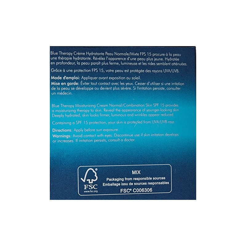 Biotherm Blue Therapy Moisturizing Cream SPF15, Combination Skin, Unisex, 1.69