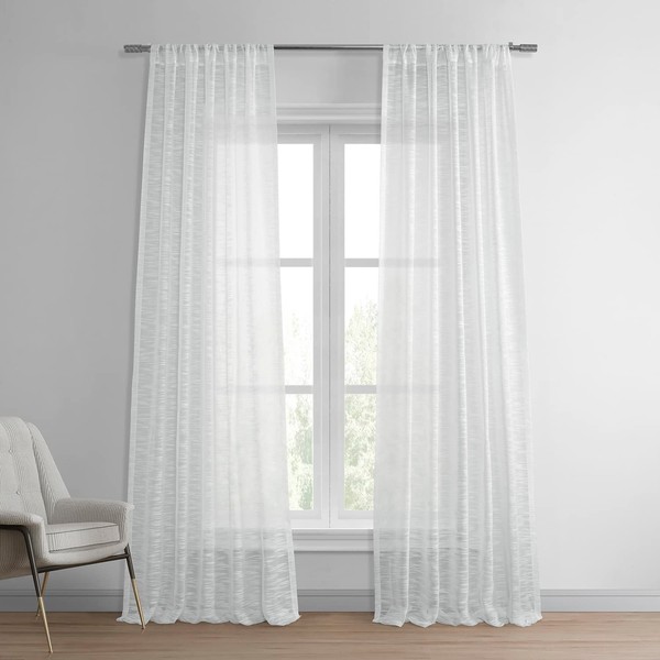 HPD Half Price Drapes Linen Sheer Curtains for Living Room