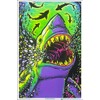 Shark Attack - Flocked - Blacklight Poster - 23" x