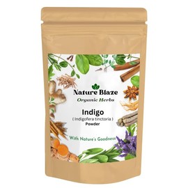 Nature Blaze Indigo Powder for Hair | Ideal for Natural Black and Dark Hair 3.5 Oz (100 Gram 0.2 lb)