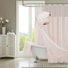 Dainty Home Waffle Weave Shower Curtain with Liner Sets -