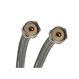 Fluidmaster B4F16 Faucet Connector, Braided Stainless Steel - 1/2-Inch F.I.P. Thread x 1/2-Inch F.I.P. Thread, 16-Inch Length