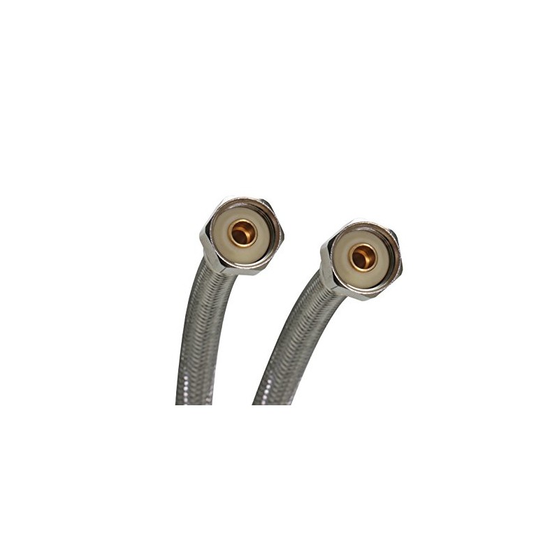 Fluidmaster B4F16 Faucet Connector, Braided Stainless Steel - 1/2-Inch F.I.P.