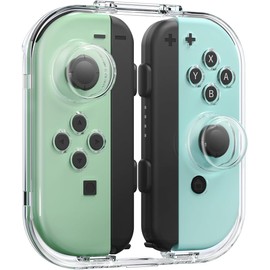 IINE Funda de Almacenamiento Transparente para Joypad, Caja Protectora Portátil a Prueba de Polvo Compatible con Switch Controller, SwitchOLED PC