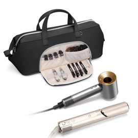 Lotour Hair Tools Travel Case for Shark Flexstyle/Dyson Airwrap, Shark Flex Style and Dyson Air Wrap Travel Bag, Portable Travel Storage Bag for Hair Dryer and Attachments (Black)