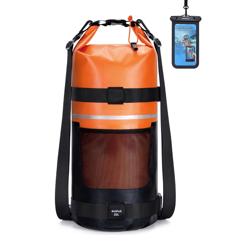 ECOHUB Bolsa Seca Impermeable para Hombres y Mujeres, 5L/10L/20L, Ligera,