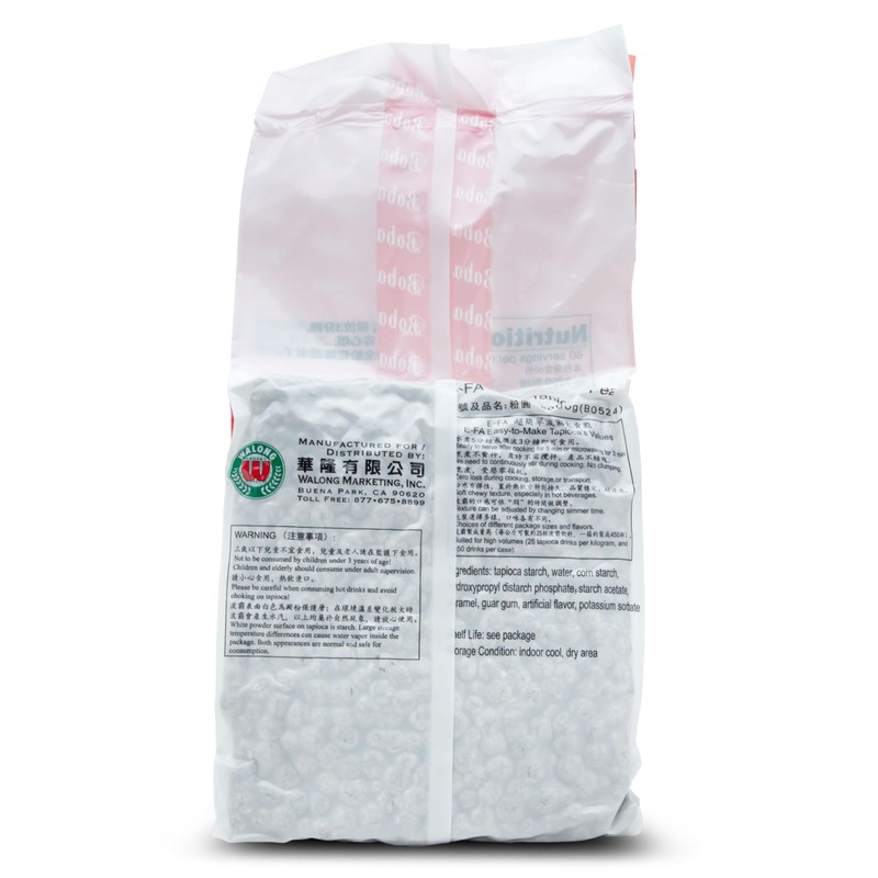 E-FA BRAND Black Tapioca Pearls (Boba), Quick Cook Tapioca Pearls