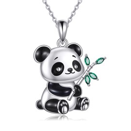 CUPENDA Panda Necklace S925 Sterling Silver Cute Panda Pendant Jewellery Gifts for Women