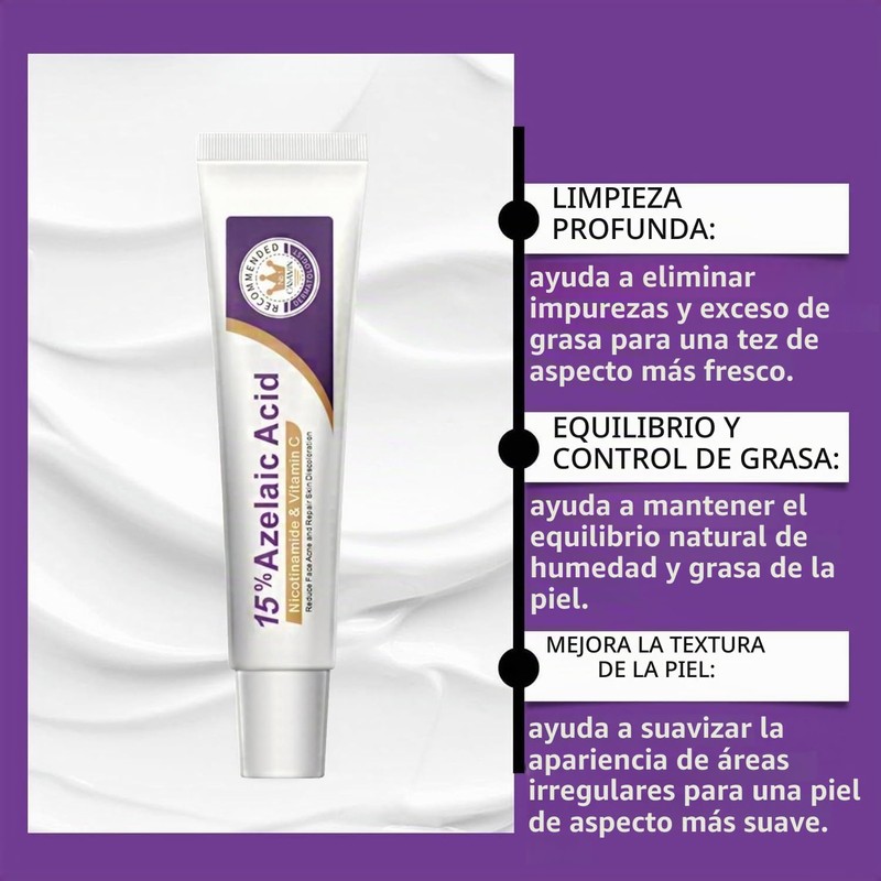 4 Piezas Crema Ácido Azelaico 15% Suero Facial,Sérum para el
