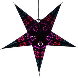 Purple Punch Paper Star Lantern with 12 Foot Power Cord Included