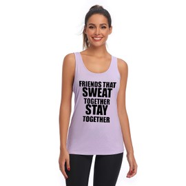 FANNOO Tank Tops for Women-Womens Funny Saying Fitness Workout Racerback Tank Tops Sleeveless Shirts