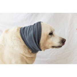 FDANDADE Dog Ear Flap Hat, Dedication No Flap Ear Wrap for Dogs Anxiety Relief – Noise Canceling for Fireworks, Thunderstorms Grey L